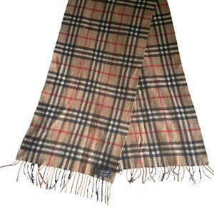 Classic Vintage Burberrys Cashmere Scarf.